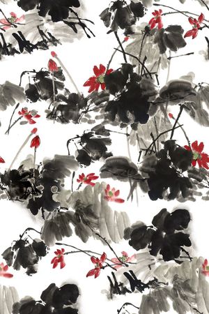 国画印花花型图片