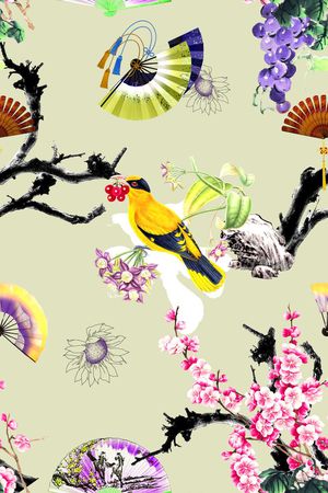 中国风印花花型图片