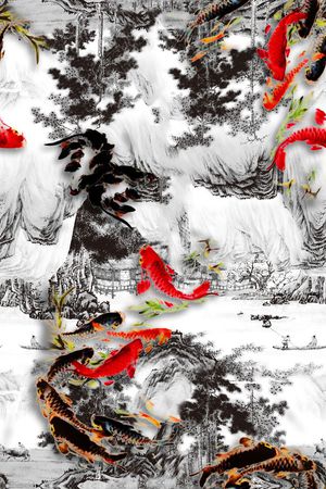 工笔印花花型图片