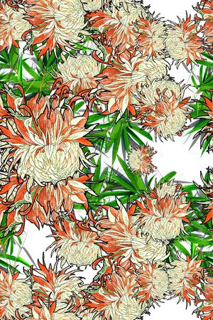 芙蓉花卉印花花型图片