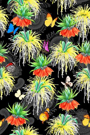 花卉印花花型图片