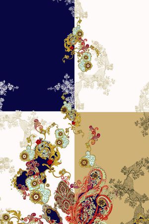 佩斯利印花花型图片