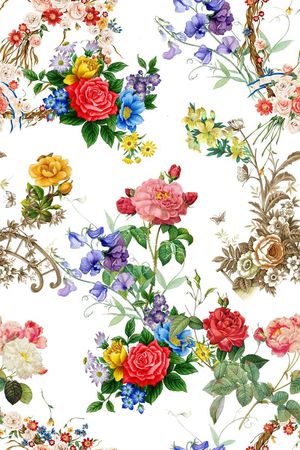 窗帘印花花型图片