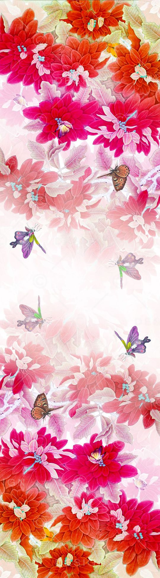 中国风印花花型图片
