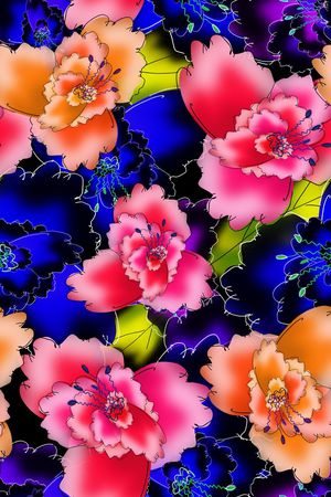 花卉印花花型图片