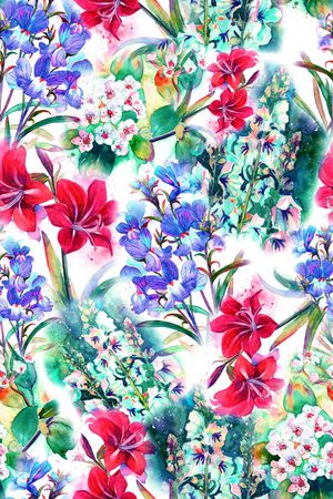 水彩印花花型图片