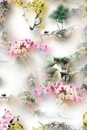 复古印花花型图片