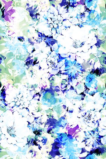 507490-抽象朦胧唯美花卉女士大牌衬衫 连衣