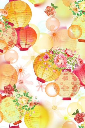 灯笼印花花型图片