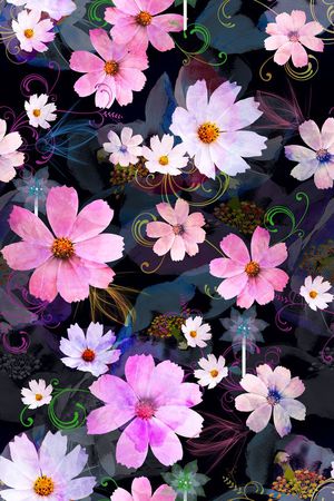 雏菊印花花型图片
