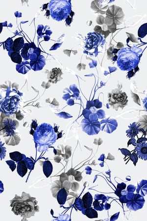 青花印花花型图片