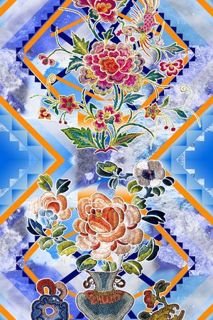 MAX-中国风印花花型图片