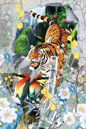 潮流时尚印花花型图片
