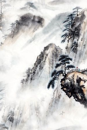 水墨印花花型图片