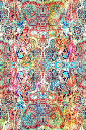 腰果纹印花花型图片