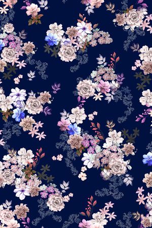 花卉印花花型图片