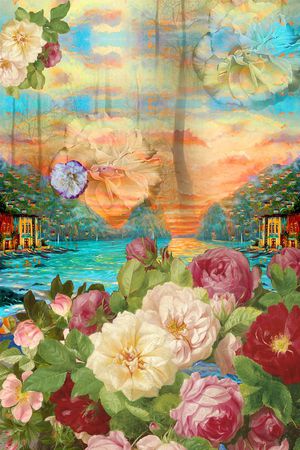 花卉印花花型图片
