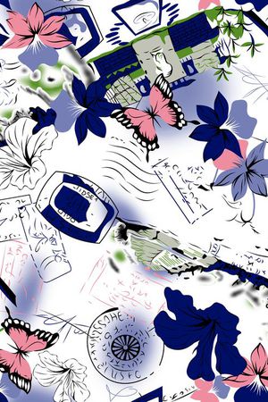 几何印花花型图片