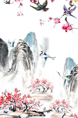 山水印花花型图片