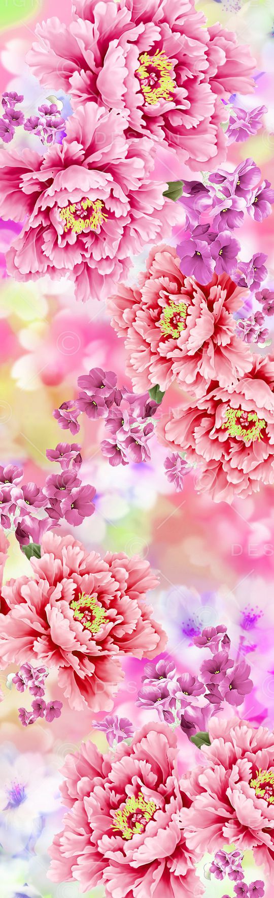 手绘印花花型图片