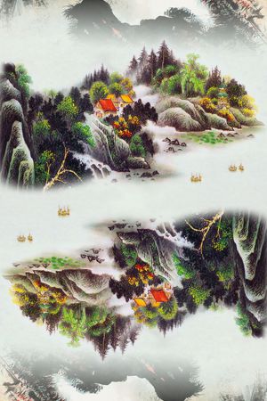 风景印花花型图片
