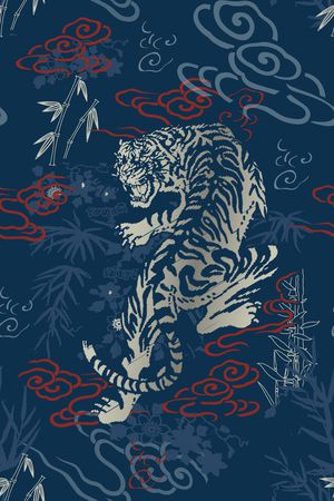中国风印花花型图片