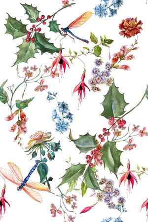 蜻蜓印花花型图片