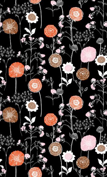 516397-线条简笔画向日葵花卉