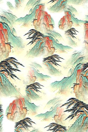 山水印花花型图片