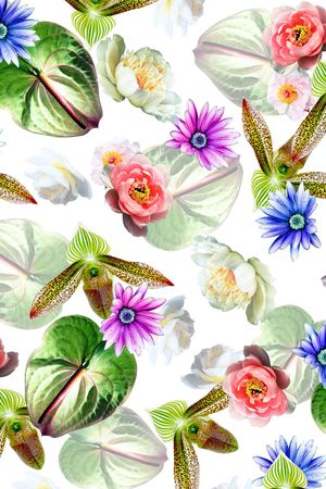 各种花卉印花花型图片
