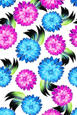 流行时尚花印花花型图片