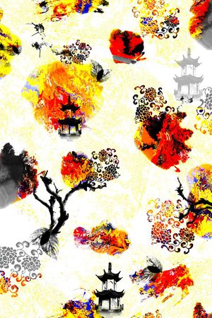 简约印花花型图片