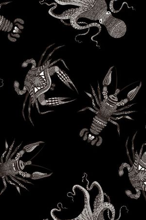 海洋生物印花花型图片