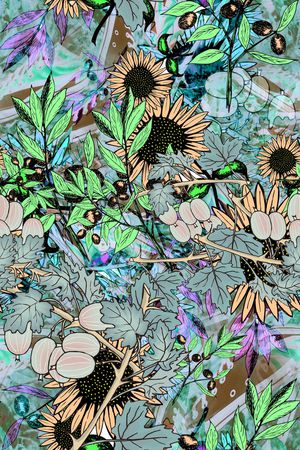 花卉印花花型图片