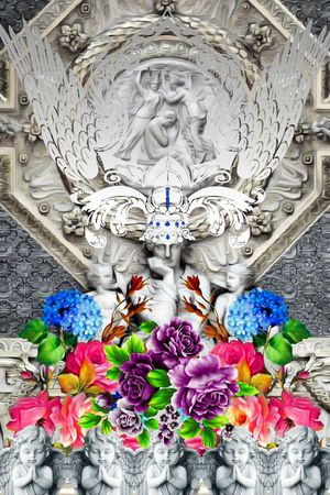 抽象印花花型图片
