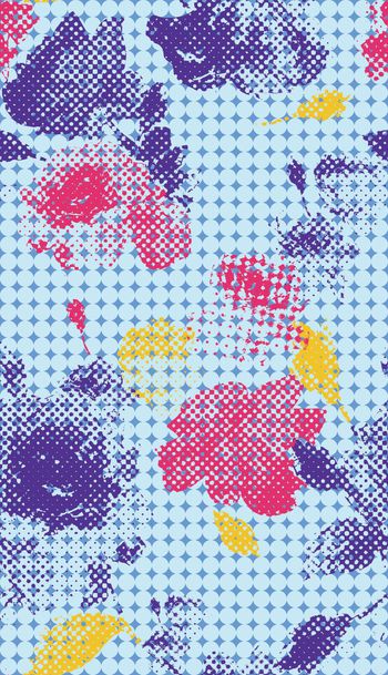 521196-原创大牌花卉 几何 波点花型