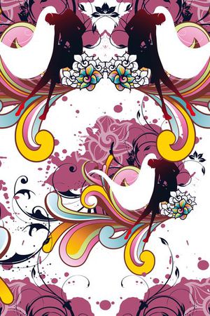 神仙女郎印花花型图片