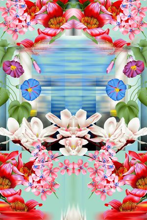 几何印花花型图片