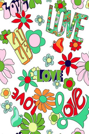 花字母 LOVE印花花型图片