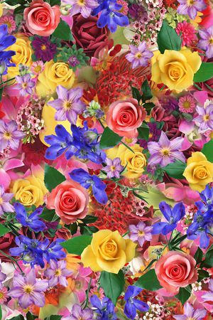 写实 花卉 组合印花花型图片