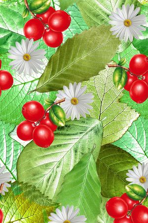 自然写意印花花型图片