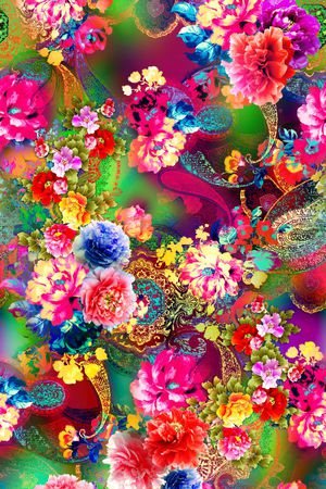 古典印花花型图片