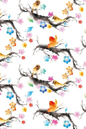 笔触印花花型图片
