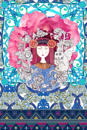 MAX-定位欧美民族风印花花型图片