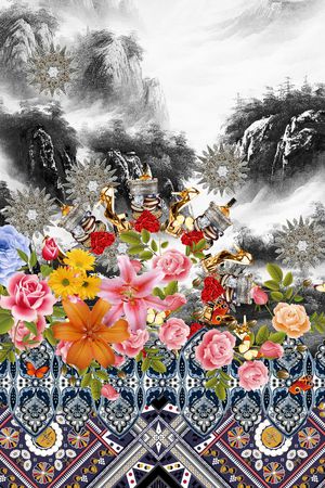 潮流时尚印花花型图片