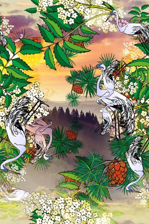 浪漫时尚印花花型图片