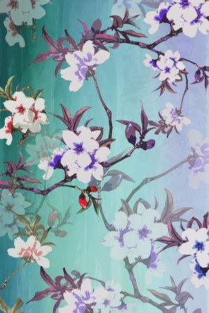 水彩花卉印花花型图片