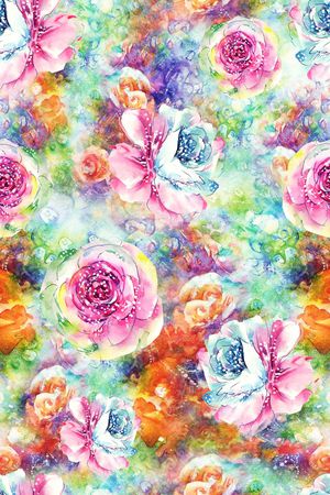抽象花印花花型图片