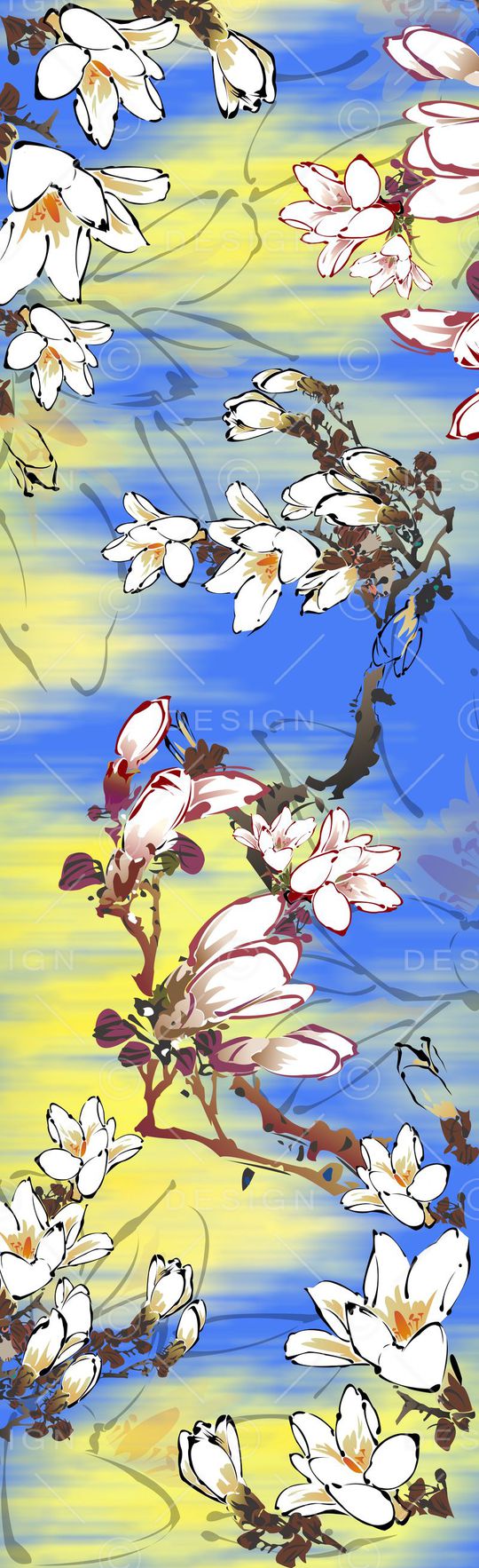 手绘印花花型图片