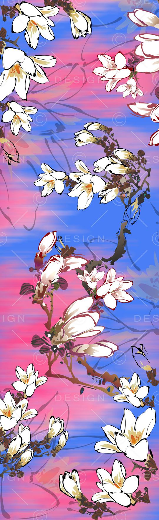 手绘印花花型图片